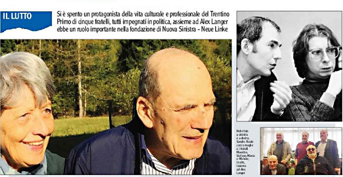 Sandro Boato con la moglie, con Alex Langer e con i fratelli